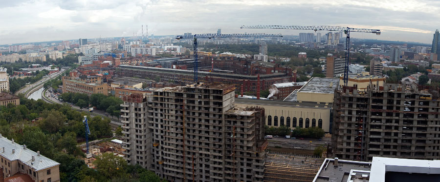 Четверть новостроек Москвы возводится в бывших промзонах Четверть новостроек Москвы возводится в бывших промзонах
